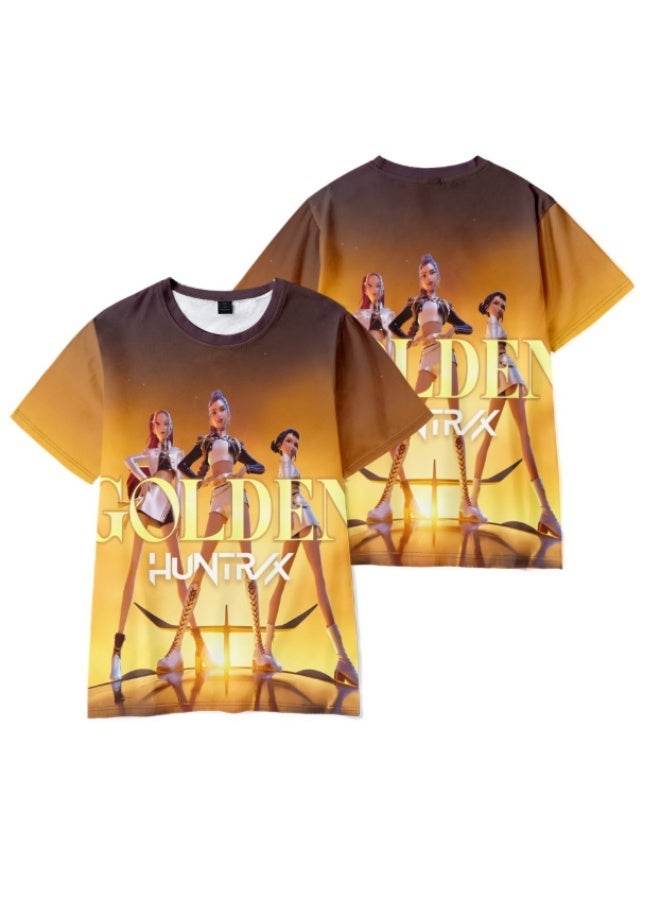 New Arrival 3D Graphic Print T-Shirt KPop Demon Hunters Anime Tee Short Sleeve Casual Top for Adults and Kids - Image 1
